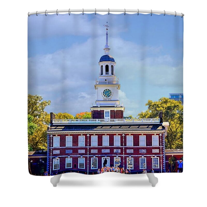 Philly Shower Curtain featuring the photograph Philadelphia Landmark by DJ Florek