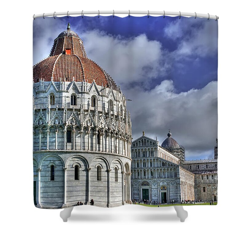 Church Shower Curtain featuring the photograph Piazza dei Miracoli - Pisa - Italy by Paolo Signorini