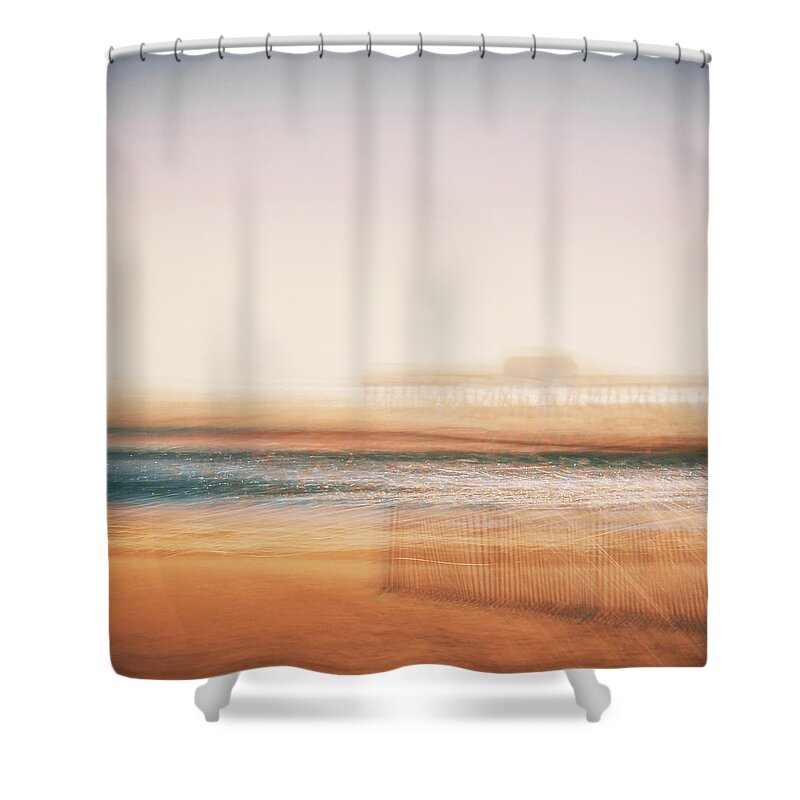  Shower Curtain featuring the photograph Pier by Steve Stanger