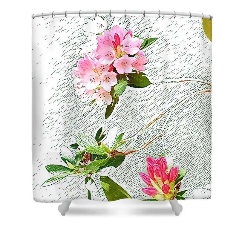 Pink Shower Curtain featuring the photograph Pink Coral Flowers by Juliette Becker