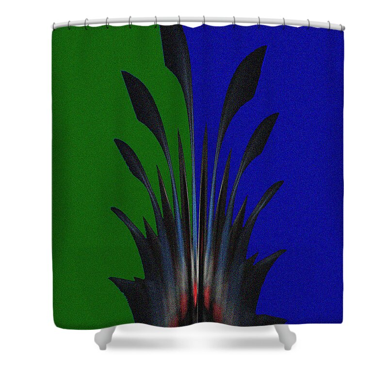 Digital Shower Curtain featuring the digital art Pineapple Top No.1 by Ronald Mills