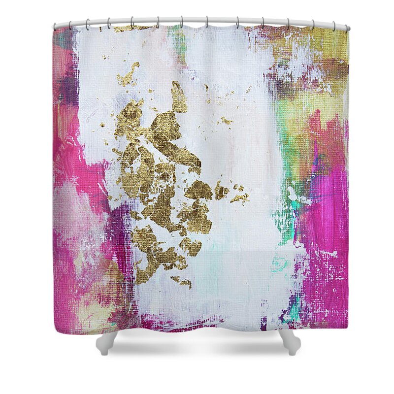 Pink Shower Curtain featuring the painting Pink Delight by Linh Nguyen-Ng