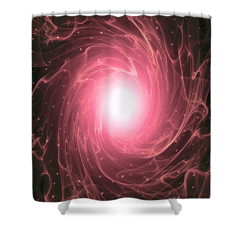 Pink Shower Curtain featuring the digital art Pink flare by Giada Rossi