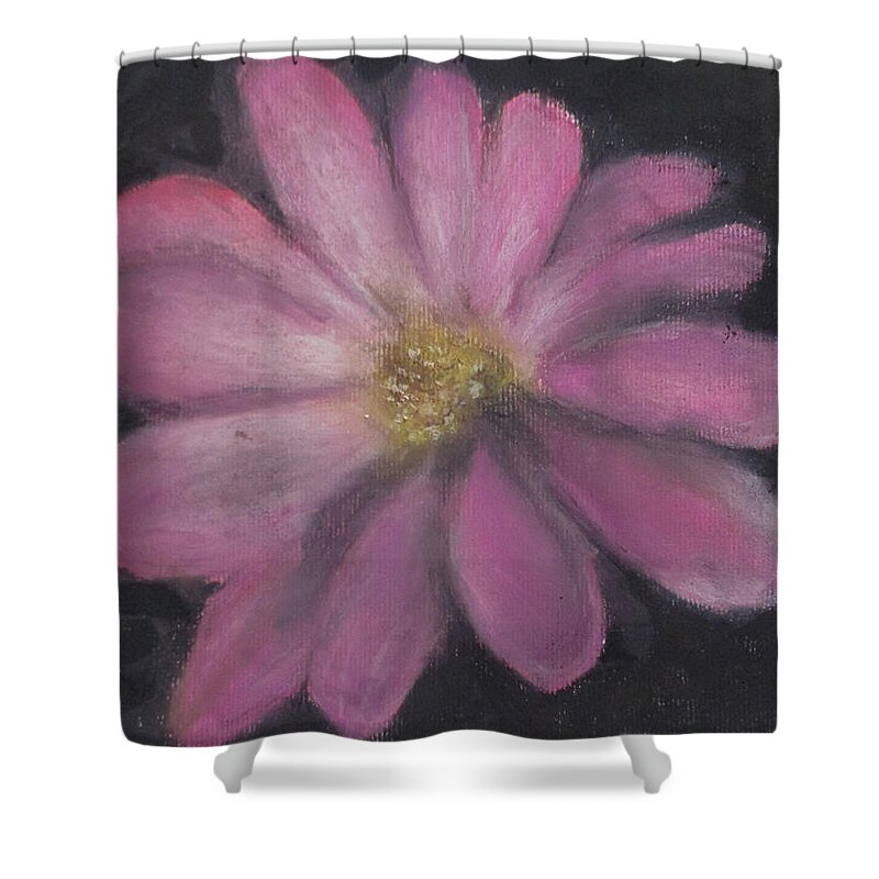 Flower Shower Curtain featuring the painting Pink Flower by Jen Shearer