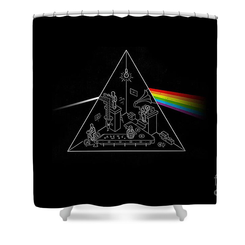 Pink Floyd Shower Curtain featuring the photograph Pink Floyd Album Cover by Action