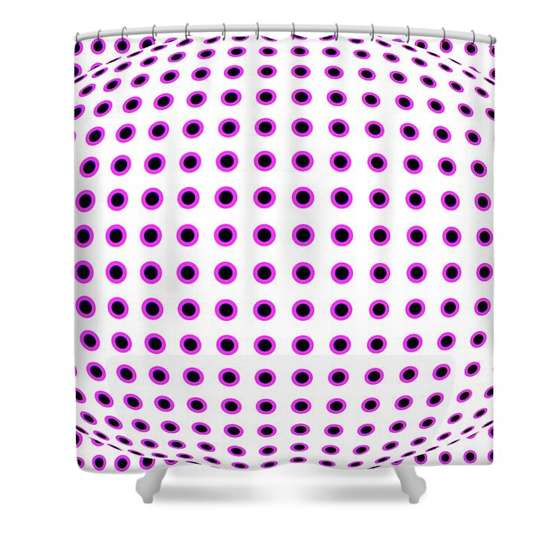 Abstract Shower Curtain featuring the photograph Pink Optical Illusion Background by Severija Kirilovaite