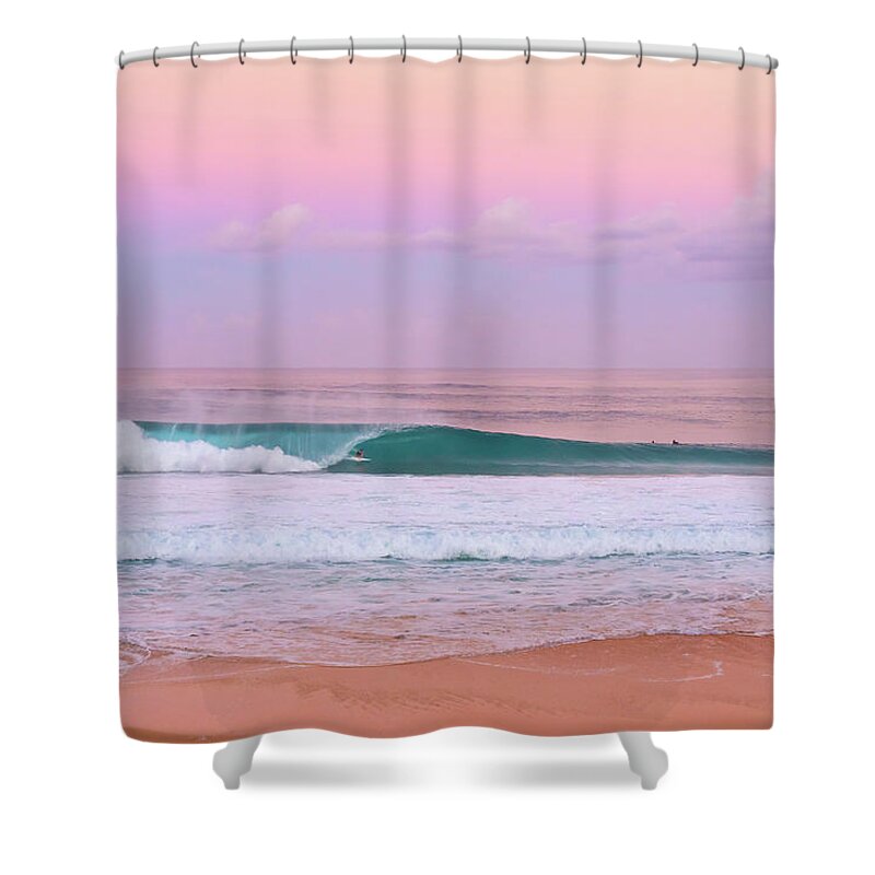 Surf Shower Curtain featuring the photograph Pink Pipe by Sean Davey