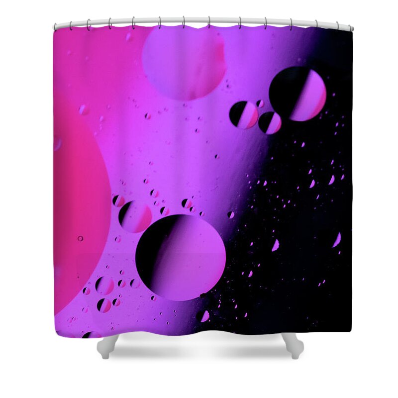 Abstract Shower Curtain featuring the photograph Pink Universe by Cathy Kovarik