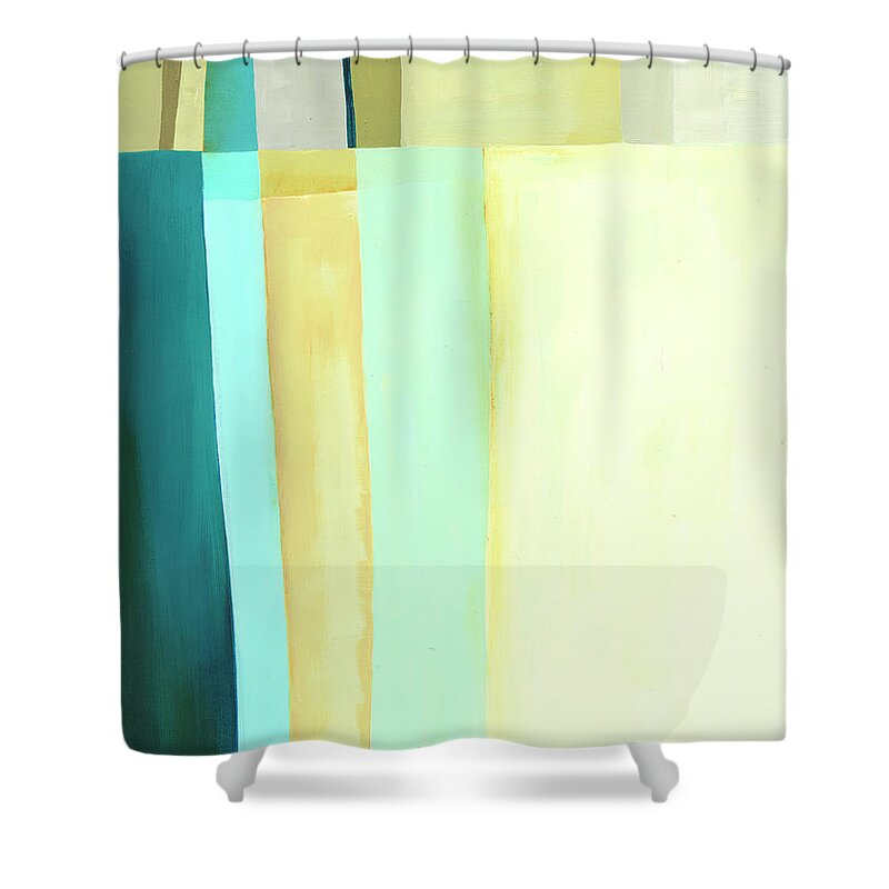 Abstract Art Shower Curtain featuring the painting Place of My Own #2 by Jane Davies