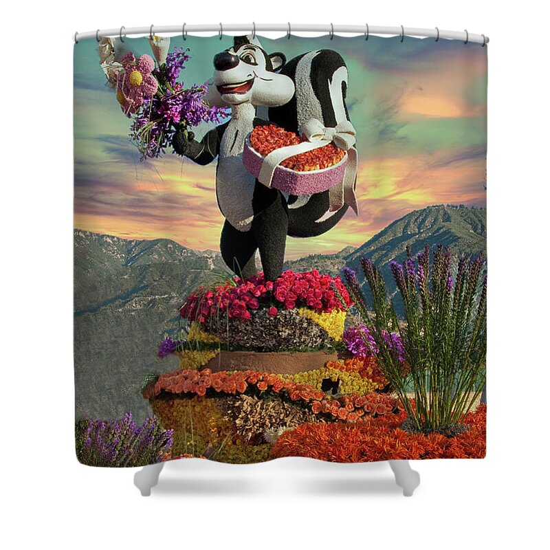 Pepé Le Pew Is An Animated Character From The Warner Bros. Looney Tunes. Pepé Is Constantly On The Quest For Love. However Shower Curtain featuring the photograph Please Be My Valentine by David Zanzinger