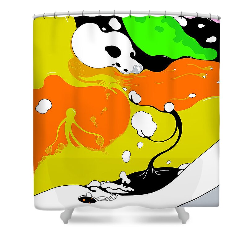Vines Shower Curtain featuring the digital art Plucked by Craig Tilley