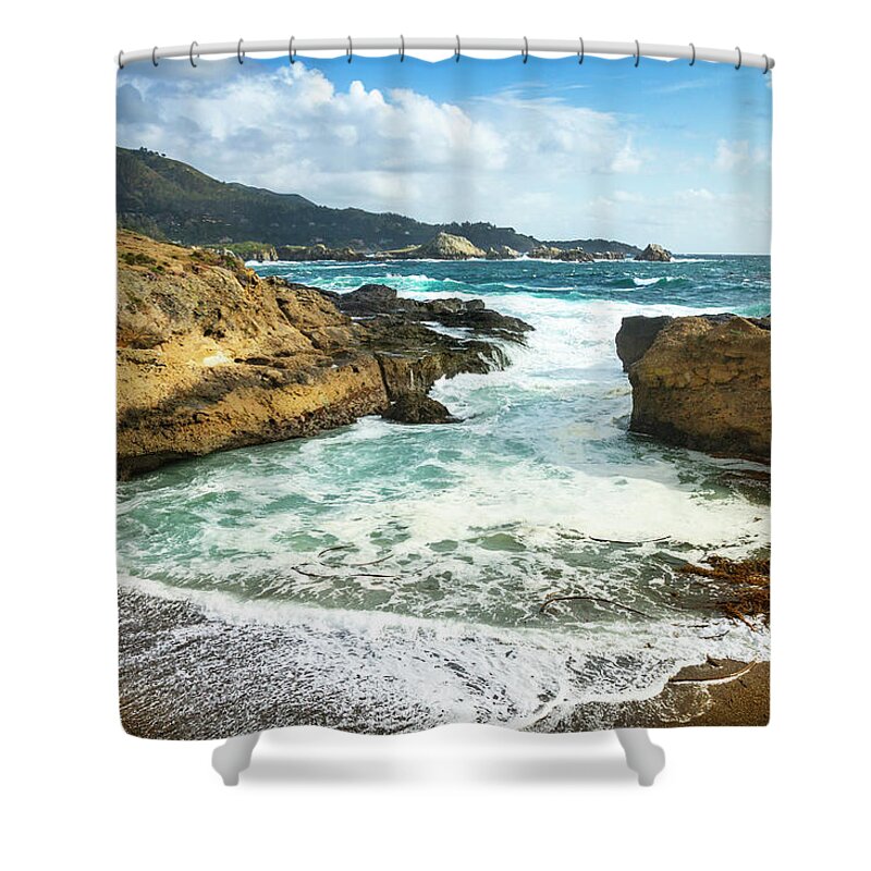 Big Sur Shower Curtain featuring the photograph Point Lobos Seascape by Mark Miller