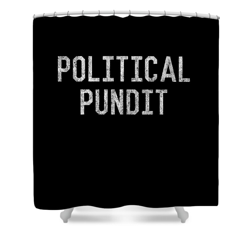 Funny Shower Curtain featuring the digital art Political Pundit Retro by Flippin Sweet Gear
