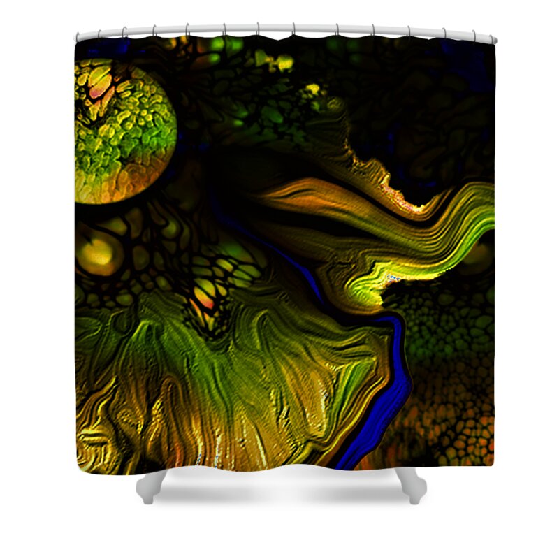 Pollens Youthful Spring Shower Curtain featuring the digital art Pollens Youthful Spring 4 by Aldane Wynter