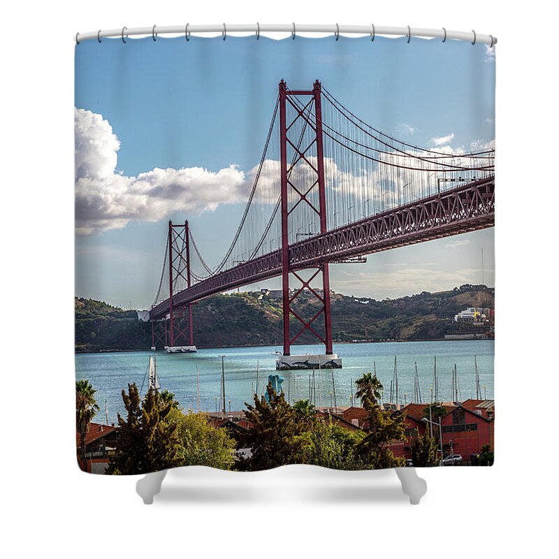 Lisboa Shower Curtain featuring the photograph Ponte 25 de Abril by W Chris Fooshee