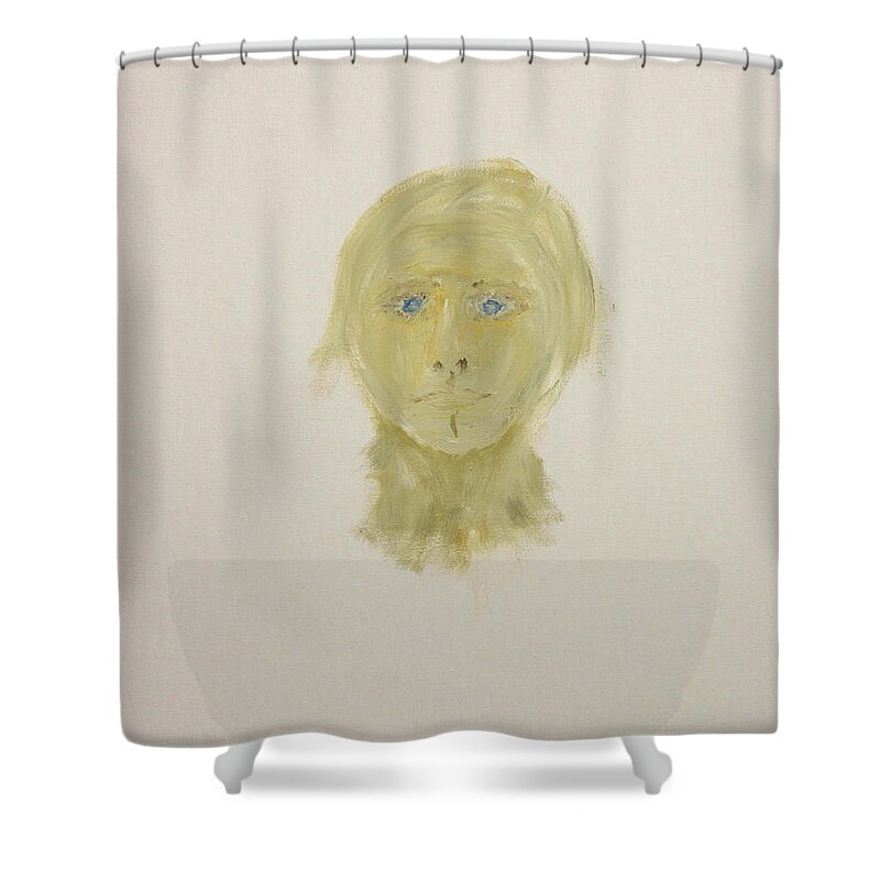  Shower Curtain featuring the painting Portrait of a Wondering Soul by David McCready