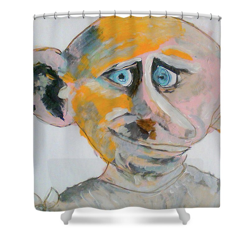 Portrait of Dobby the House Elf from Harry Potter Shower Curtain