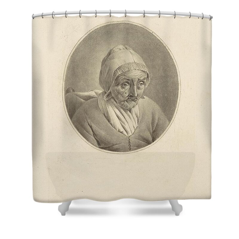 Vintage Shower Curtain featuring the painting Portrait of Elizabeth Frolike, Hendrik Schwegman, 1810 by MotionAge Designs