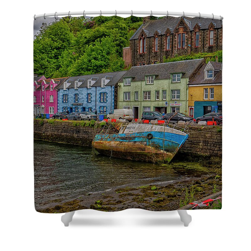 Buildings Shower Curtain featuring the photograph Portree by Uri Baruch