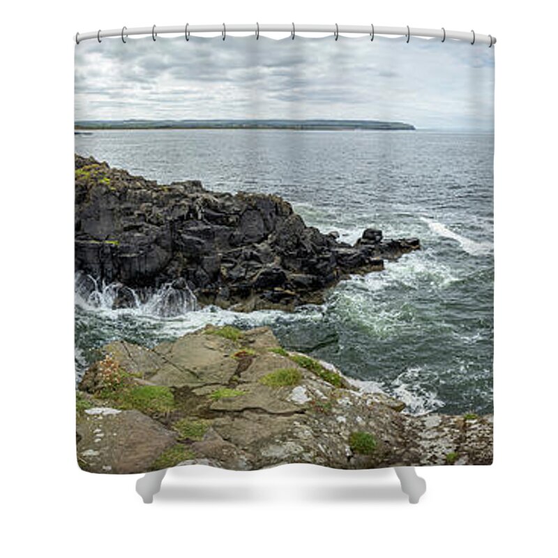 Portstewart Shower Curtain featuring the photograph Portstewart Harbour 1 by Nigel R Bell