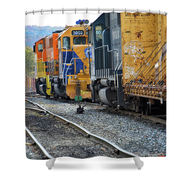 Power Shower Curtain featuring the photograph Power sits in Palmer by Mike Martin