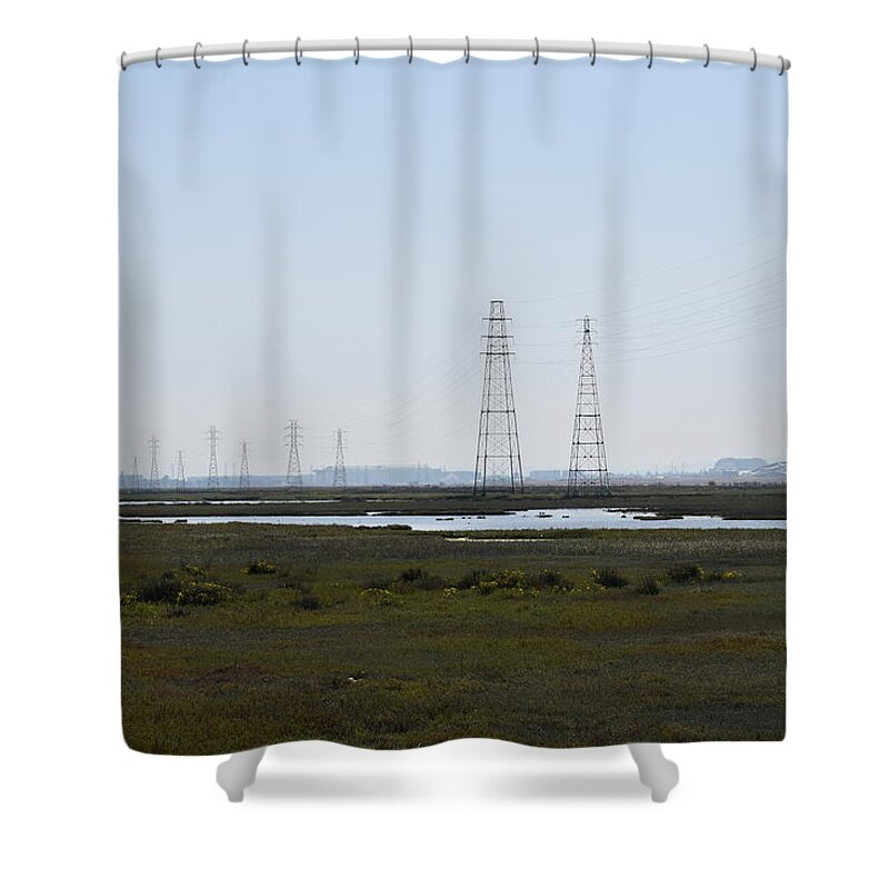 Power Shower Curtain featuring the photograph Power to Bay by Gerald Carpenter