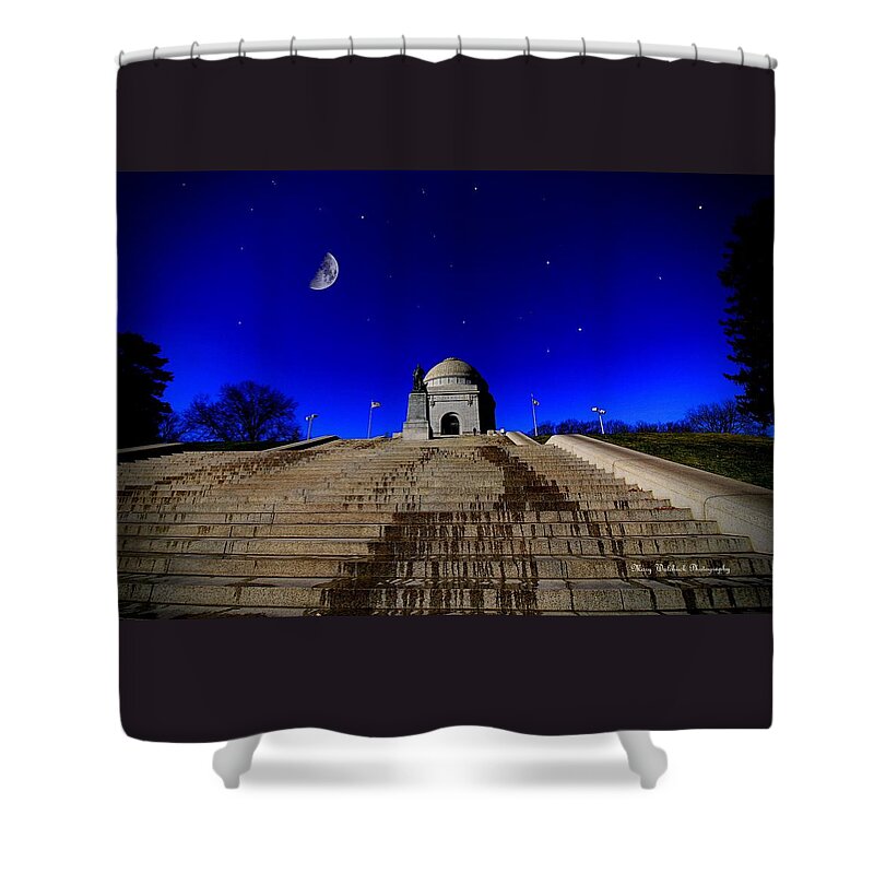 President William Mckinley Shower Curtain featuring the photograph President McKinley Monument by Mary Walchuck