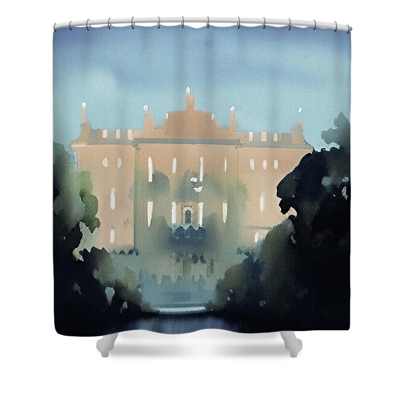  Shower Curtain featuring the digital art Presidential Palace by Michelle Hoffmann
