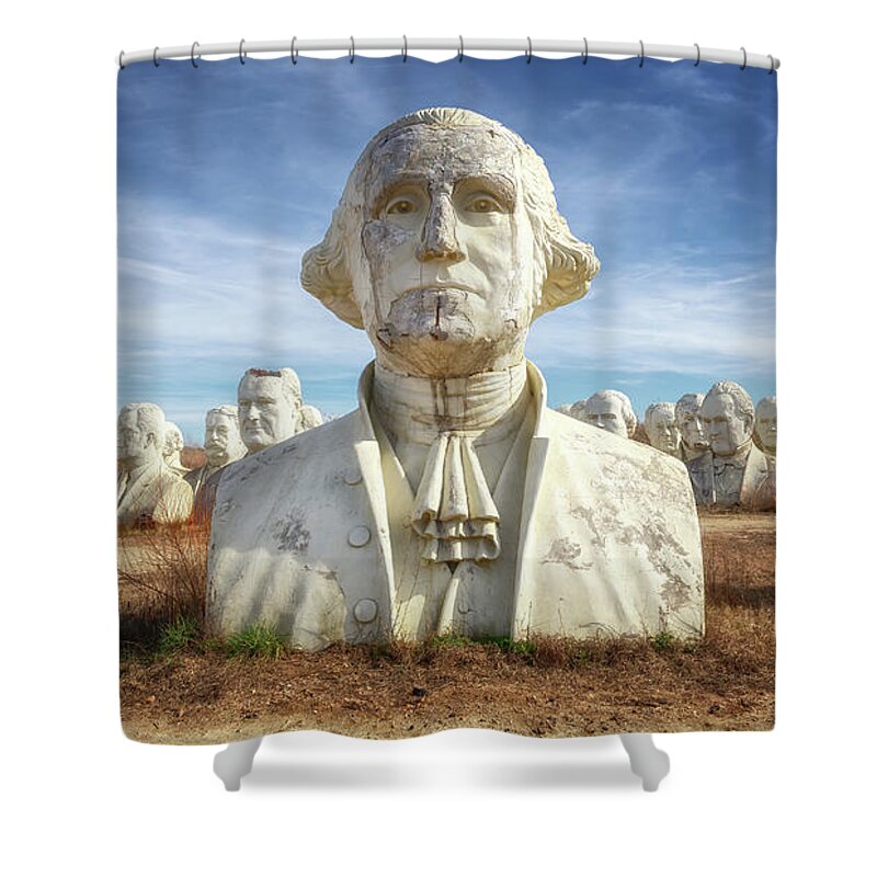 Virginia Shower Curtain featuring the photograph Presidential Wasteland by Susan Rissi Tregoning