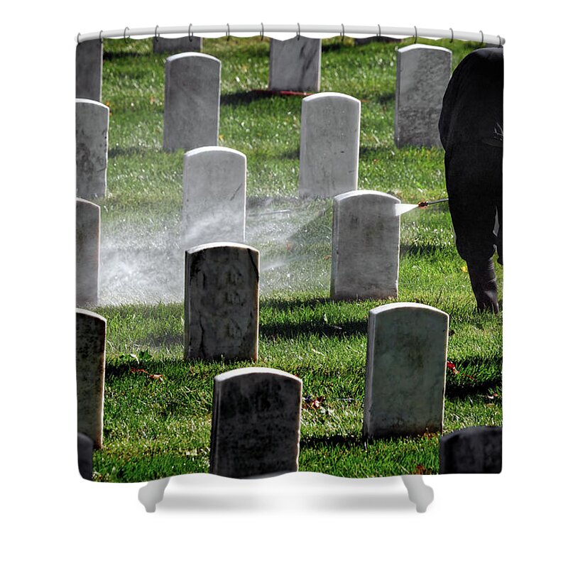 Air Force Shower Curtain featuring the photograph Pressure 3 by Bill Chizek