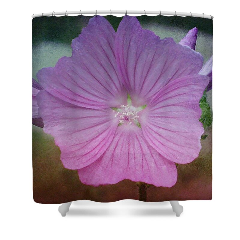 Pink Shower Curtain featuring the mixed media Pretty in Pink by Moira Law