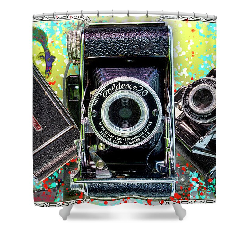 Kodak Shower Curtain featuring the digital art Pro-tak Foldex 20 by Anthony Ellis