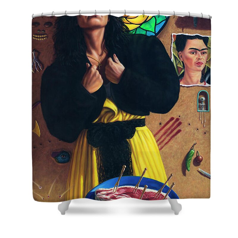 Proud Shower Curtain featuring the painting Proud Woman by James W Johnson