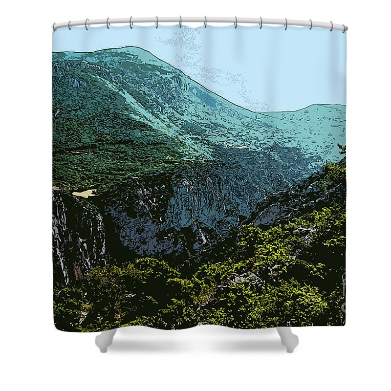 Les Gorge Du Verdon Shower Curtain featuring the photograph Provence Alpes 4 by Bob Phillips