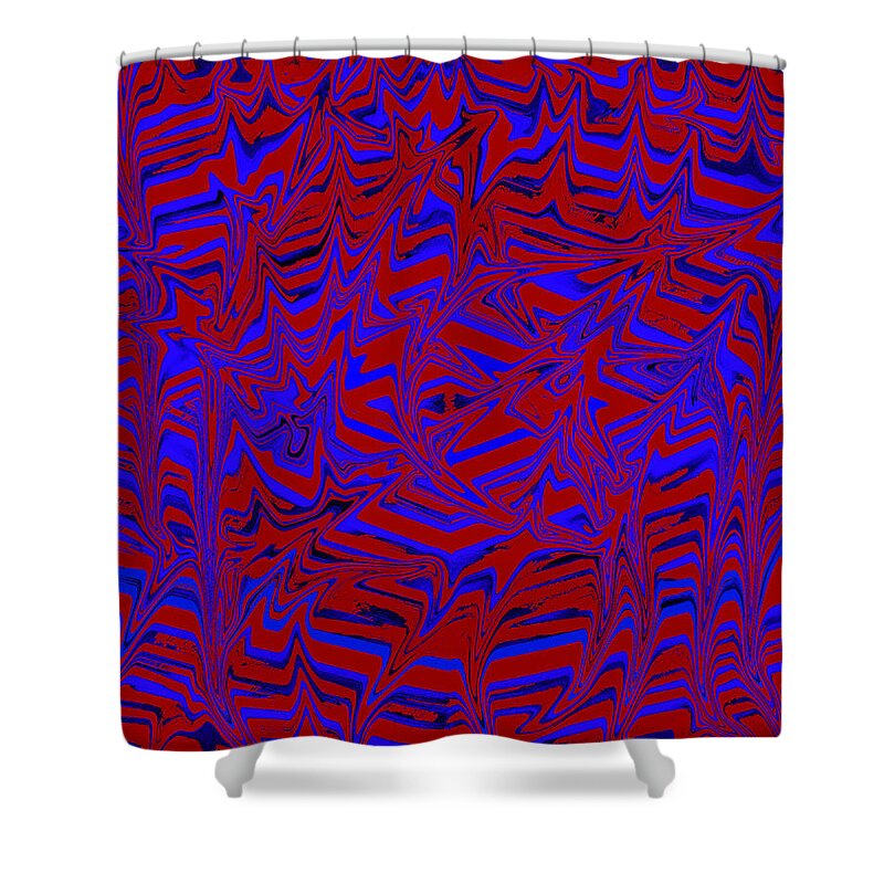 Digital Shower Curtain featuring the digital art Psychedelic Drip by Ronald Mills