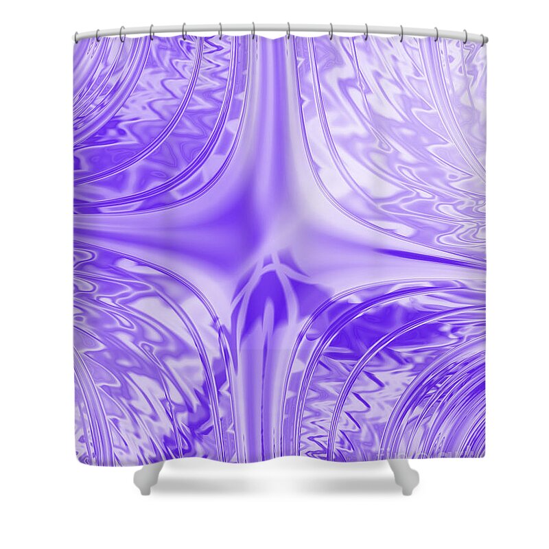 Purple Shower Curtain featuring the digital art Purple cross by Cindy's Creative Corner