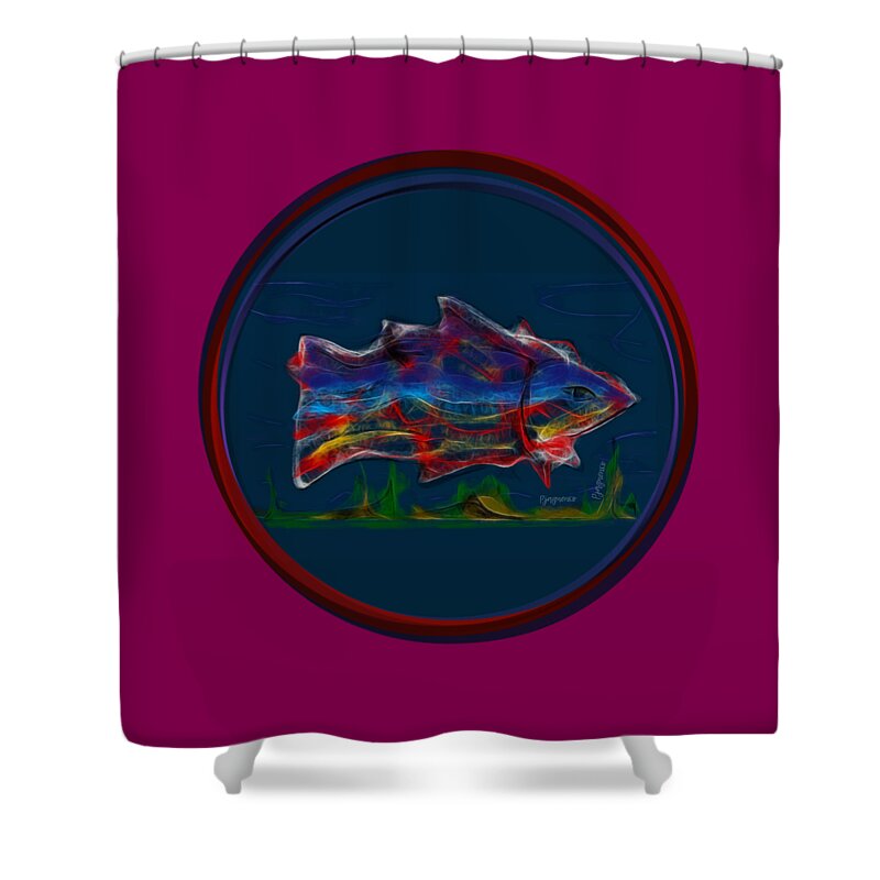 Queen Shower Curtain featuring the digital art Queen of lake by Ljev Rjadcenko