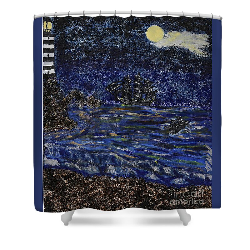 England Shower Curtain featuring the mixed media Quiet Tides by David Westwood