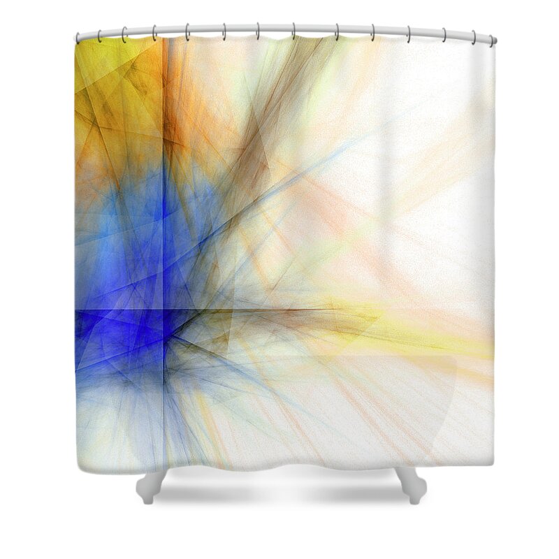 Rick Drent Shower Curtain featuring the digital art Radiant by Rick Drent