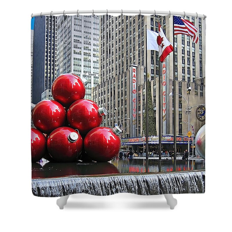 New York Shower Curtain featuring the photograph Radio City New York by Carlos Diaz