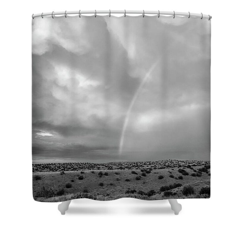 Rainbow Shower Curtain featuring the photograph Rainbow in Black and White by Mary Lee Dereske