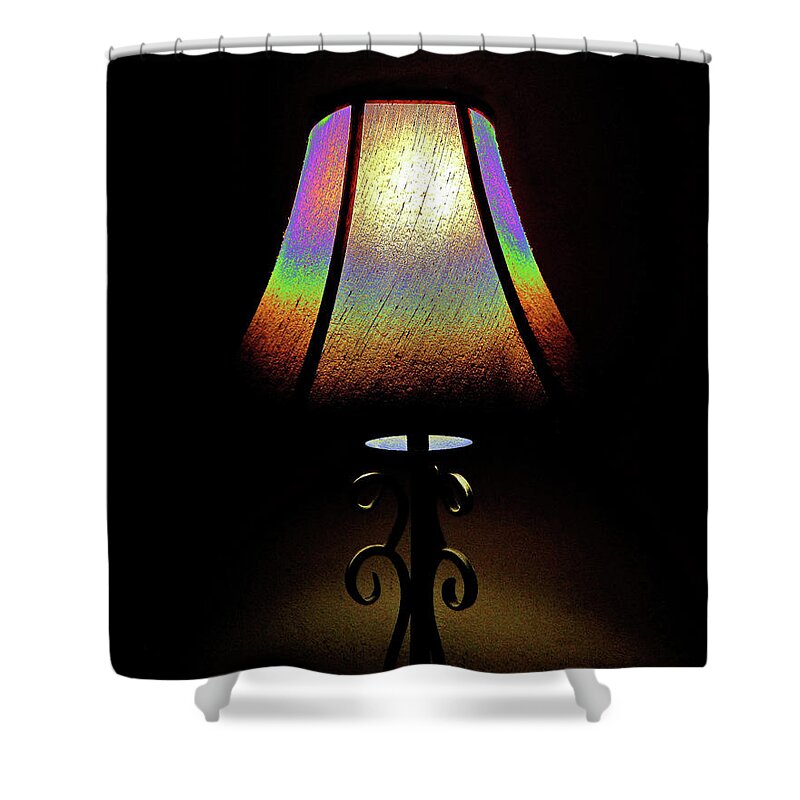 Light Shower Curtain featuring the photograph Rainbow Lamp by Andrew Lawrence