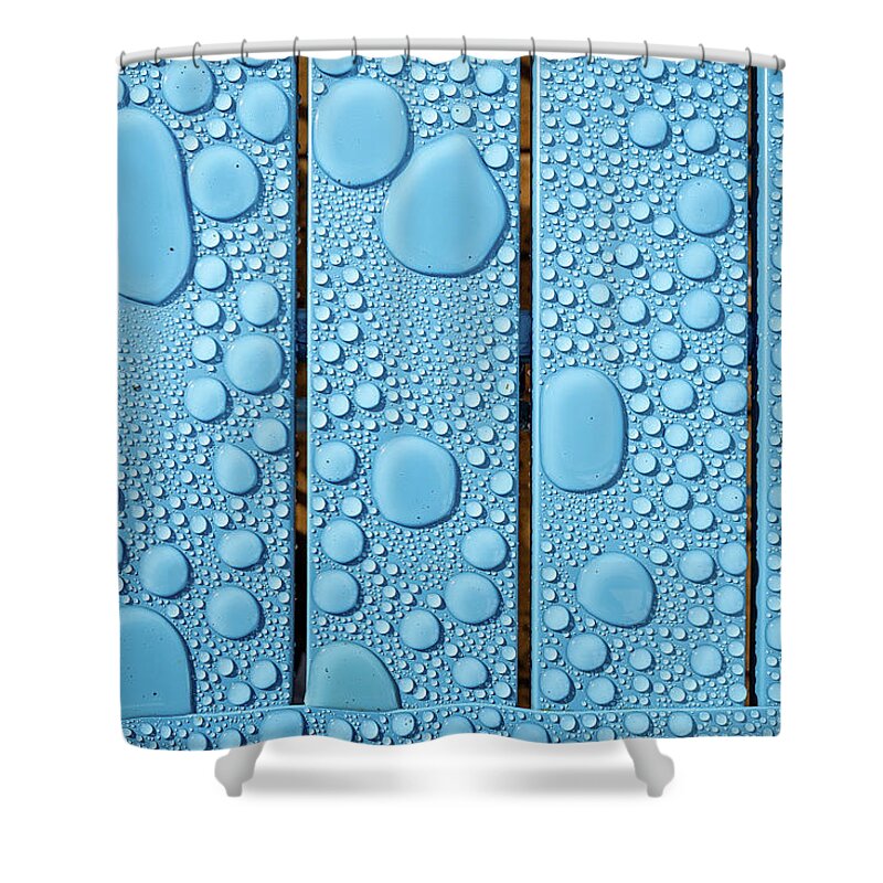 Rain Shower Curtain featuring the photograph Raindrops 1 by Nigel R Bell