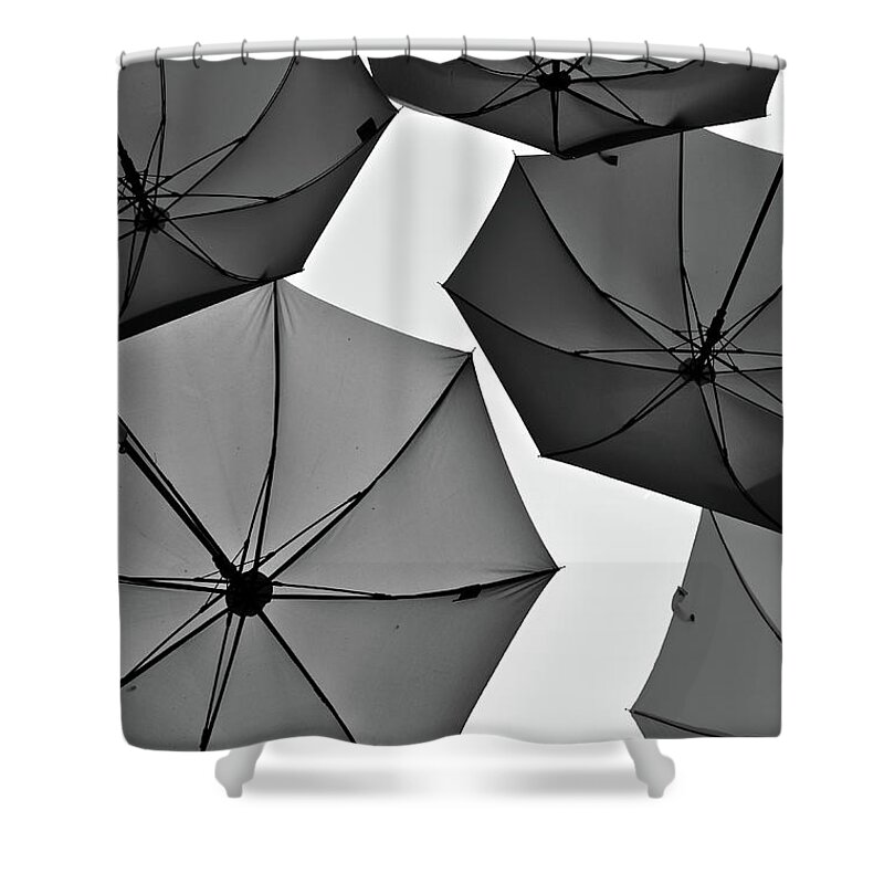 Umbrellas Shower Curtain featuring the photograph Rainproof by Angelo DeVal