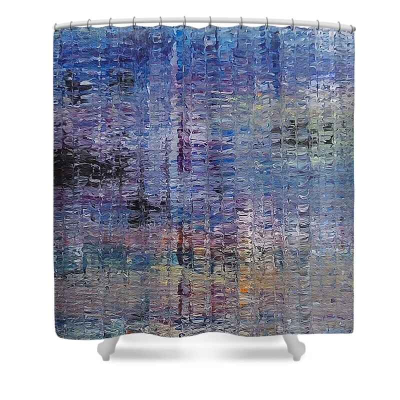 Rain Shower Curtain featuring the painting Rainy Day by Todd Hoover