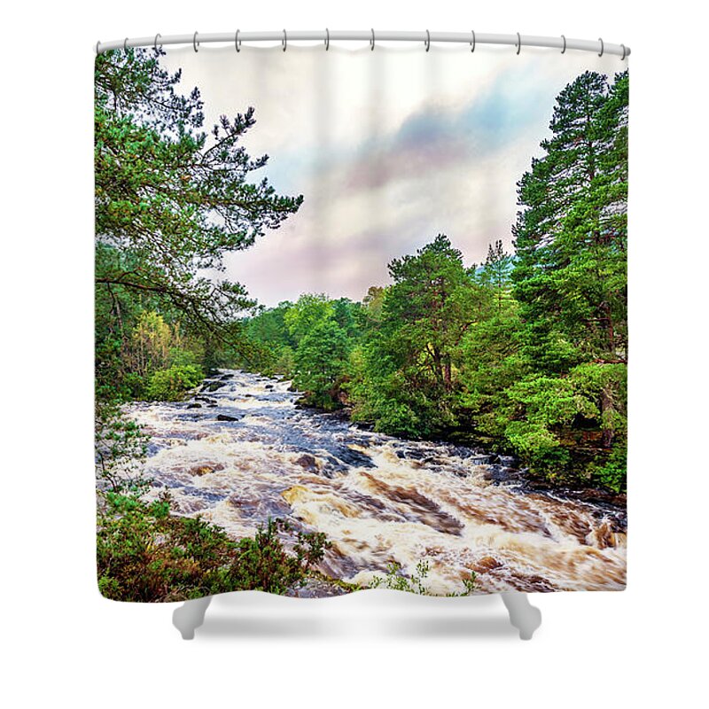 16x9 Shower Curtain featuring the photograph Rapids, Highlands, Scotland, UK by Mark Llewellyn