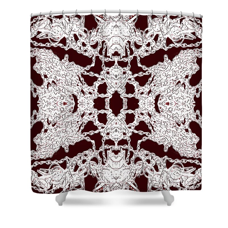 Chains Shower Curtain featuring the digital art Rattling His Chains by Teresamarie Yawn