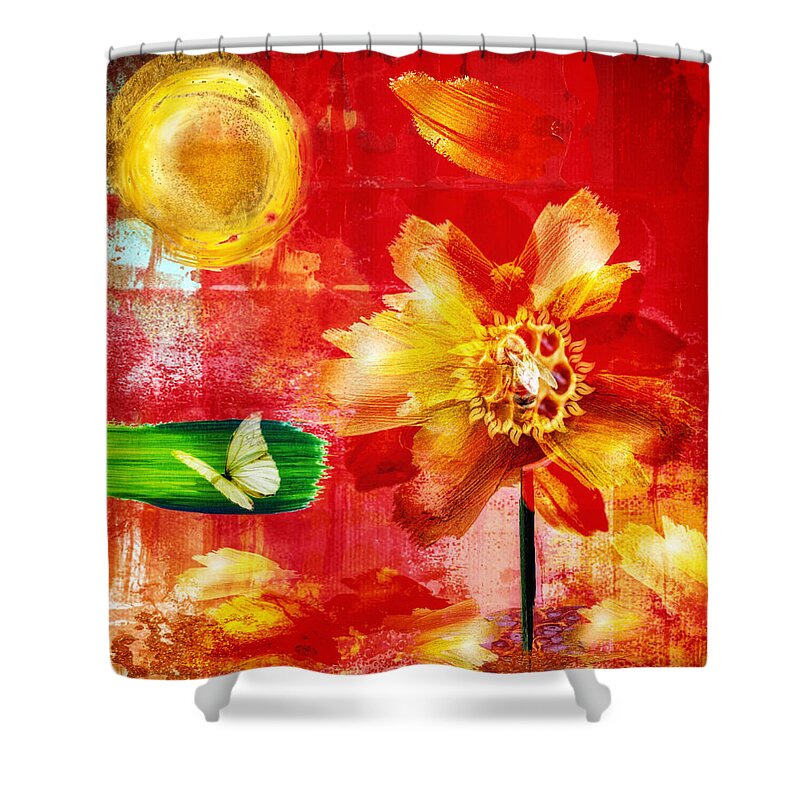 Raw Honey Shower Curtain featuring the digital art Honey by Canessa Thomas