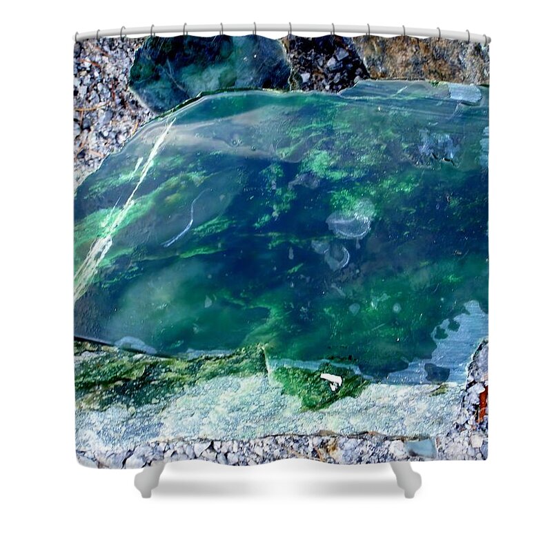 Jade Shower Curtain featuring the photograph Raw Jade Rock by Mary Deal
