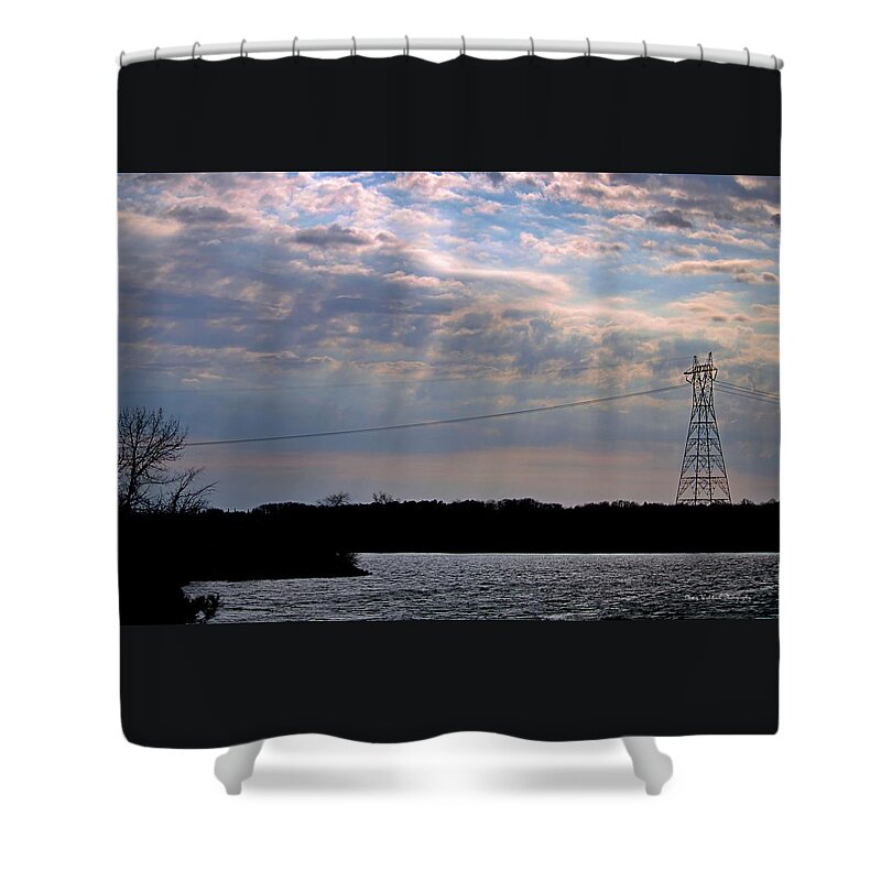 Sky Shower Curtain featuring the photograph Rays of Hope by Mary Walchuck